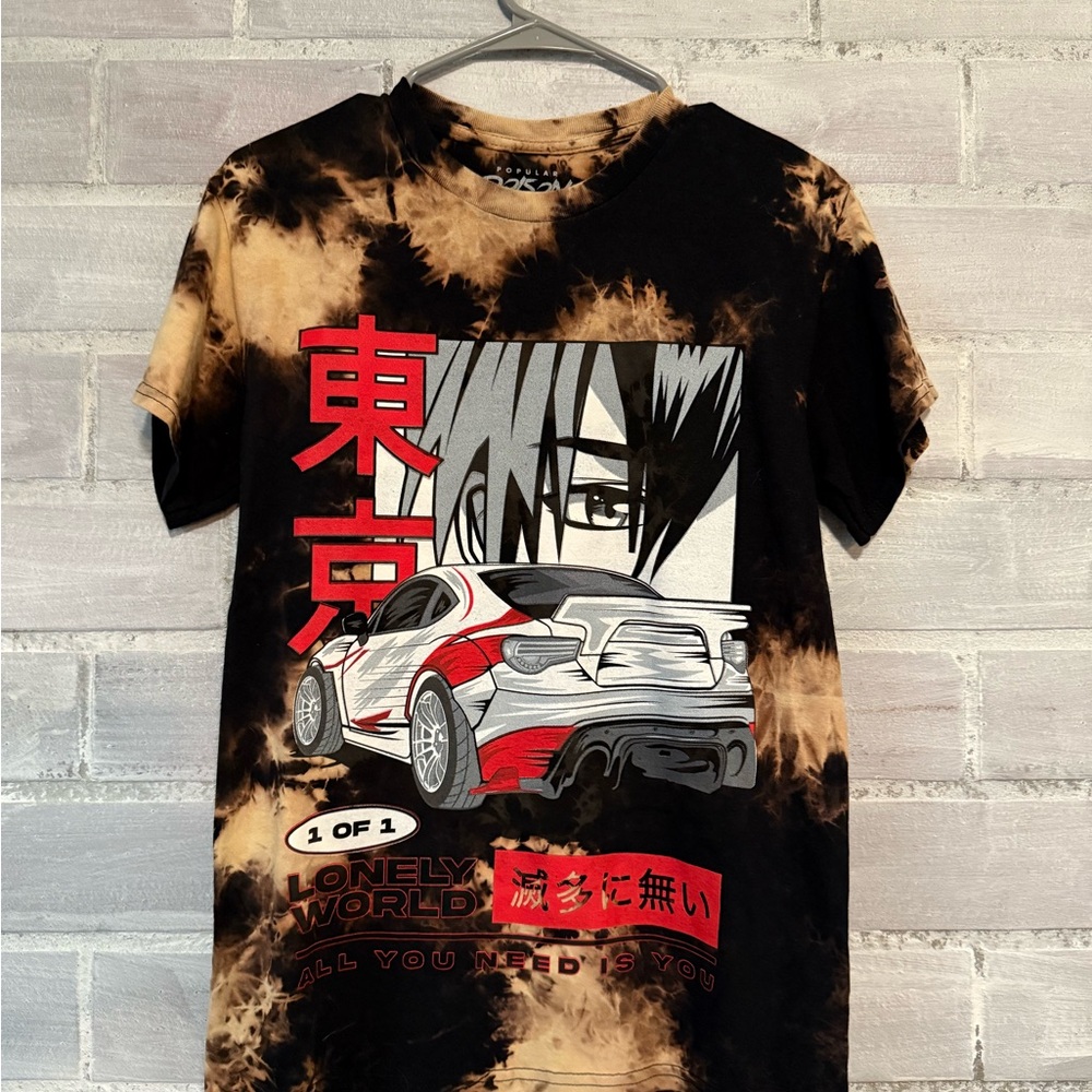 Tan And Black Tie Die Brz Graphic Tee